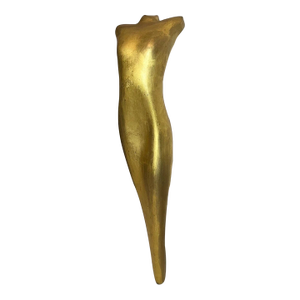 2000 Kevin Kelly Gold Leaf Bronze Modern Nude Female Figure Statue Sculpture Art