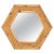 Mid-Century Italian Hexagonal Mirror in Rattam and Bamboo, 1970s For Sale - Image 11 of 11