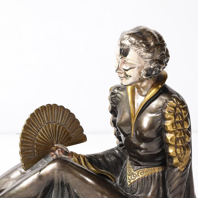 This exquisite Art Deco sculpture by the celebrated artist Limousin is a stunning representation of 1930s elegance and...