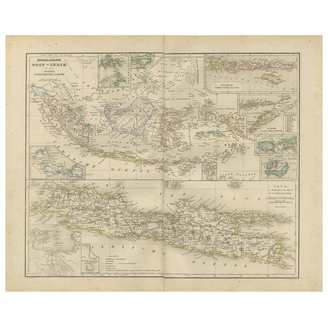 Netherlands East Indies Map with Java Inset from Nieuwe Hand-Atlas, 1876 For Sale - Image 10 of 10