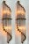 Pair Skyscraper Vintage Art deco light Old Lamp Wall Sconces Fixture Brass & Ribbed Glass Rod Ship Light Excellent Working...