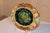19th century majolica bread tray from England with a multi colored central medallion in blue and green, surrounded by a...