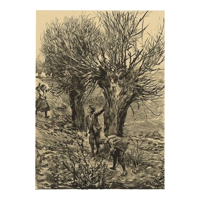 Spielende Kinder - Original Lithograph by Franz Skarbina - 1905 1905 For Sale