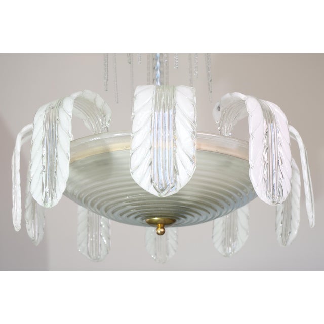 Museal Art Decò Ercole Barovier Murano Glass Chandelier, 1930 For Sale - Image 12 of 18