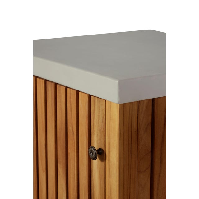 Eclipse Outdoor Solid Teak Wood Cabinet For Sale - Image 10 of 11