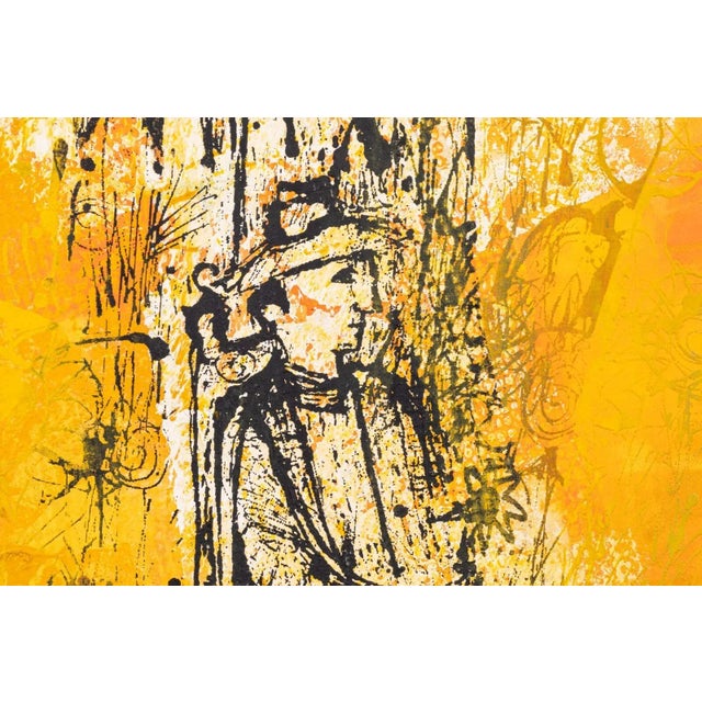 Yellow Susan Bolt Conversations Signed Modern Serigraph on Paper 1/20 Framed 1969 For Sale - Image 8 of 11