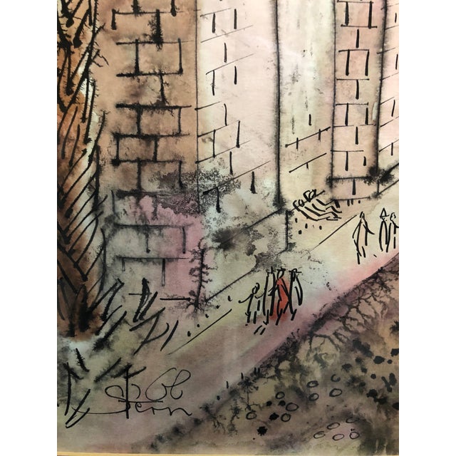 Modern Jossi SternOld City Jerusalem City Walls landscape Scene Painting, Judaica For Sale - Image 3 of 4