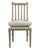 Matthew Izzo Home Barnaby Pine Wood Armless Side Chair With Lattice Back and Tie Cushion For Sale - Image 4 of 9