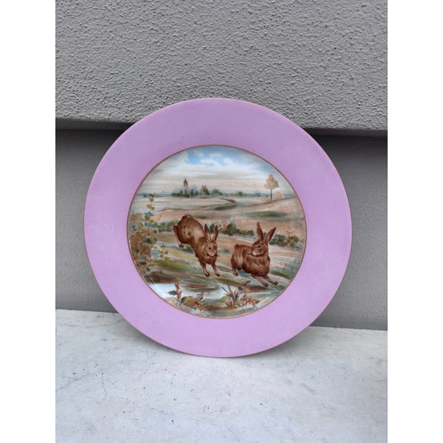 Rare French Porcelain Set of 8 Wild Animals Plates Haviland Limoges Circa 1890 For Sale - Image 9 of 12