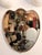 Brass Shield-Shaped Wall Mirror, Italy, 1960s For Sale - Image 6 of 8