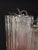 Murano Glass Tube Chandelier – 36 Glasses Transparent With Pink Shades Tube For Sale In Los Angeles - Image 6 of 11