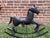 Vintage Handcrafted Hammered Metal Rocking Horse Sculpture For Sale - Image 13 of 18
