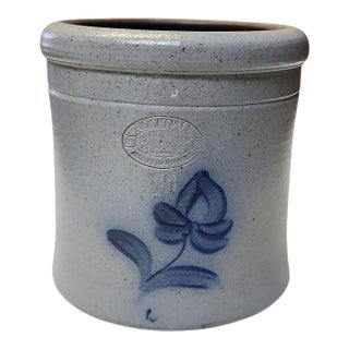 Vintage Rockdale Union Stoneware Kitchen Crock For Sale