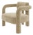 Double Arch Armchair in Beige Chenille from Insidherland For Sale