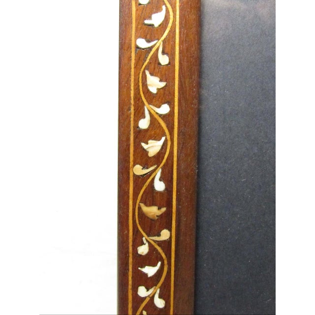 Wood Antique Anglo Indian Inlaid Photo Frame For Sale - Image 7 of 11