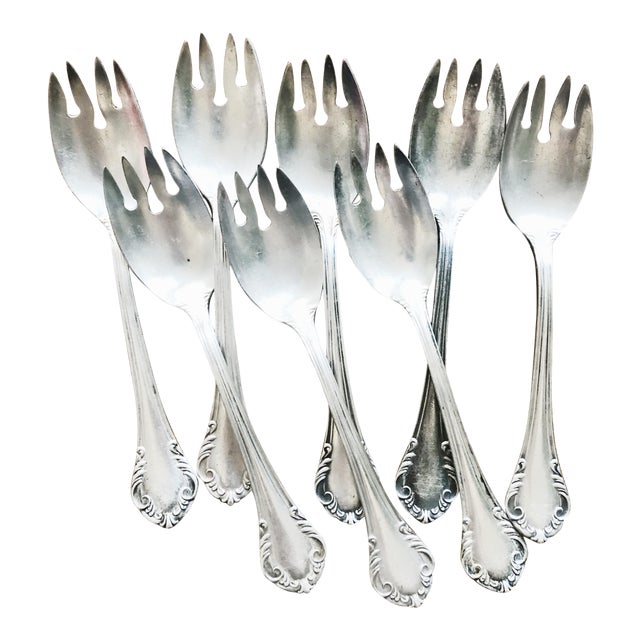 Set of 8 Antique Ice Cream Forks From the Plaza Hotel Nyc Chairish