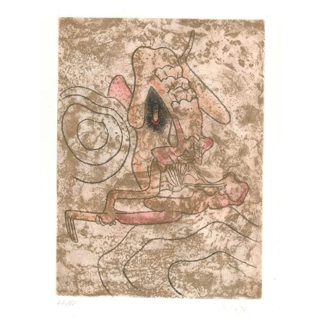 Untitled Plate 6 from Paroles Peintes Suite - 1970s - Sebastián Matta 1971 For Sale