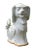 Asian Off White Ceramic Artistic Dog Figure For Sale