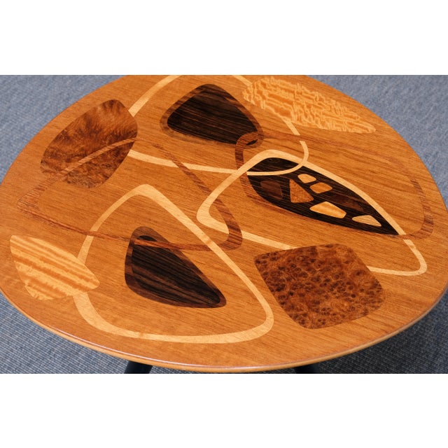 1950s Swedish Modern Intarsia Side Table from H. Sundling Ab, Sweden, 1950s For Sale - Image 5 of 10
