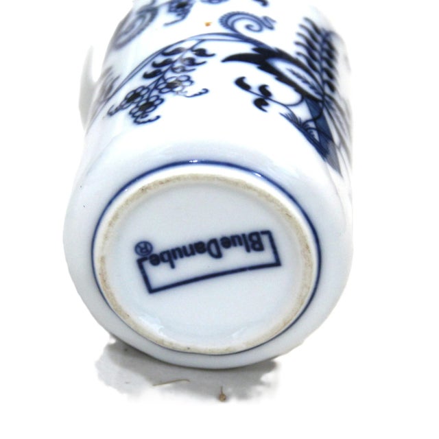 Mediterranean Vintage Blue Danube Porcelain Cruet With Cork Stopper For Sale - Image 3 of 3