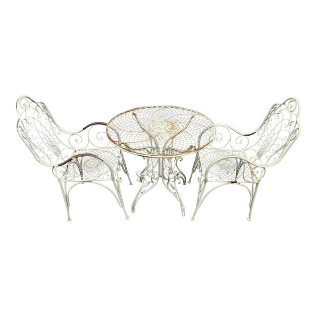 Vintage Decorative French Patio Bistro Set *** For Sale