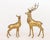 Pair of Stag and Doe Large Brass Sculptures. Taller: 48.75" H x 27" W x 15.25" D. Provenance: From a 500 Park Avenue Estate.