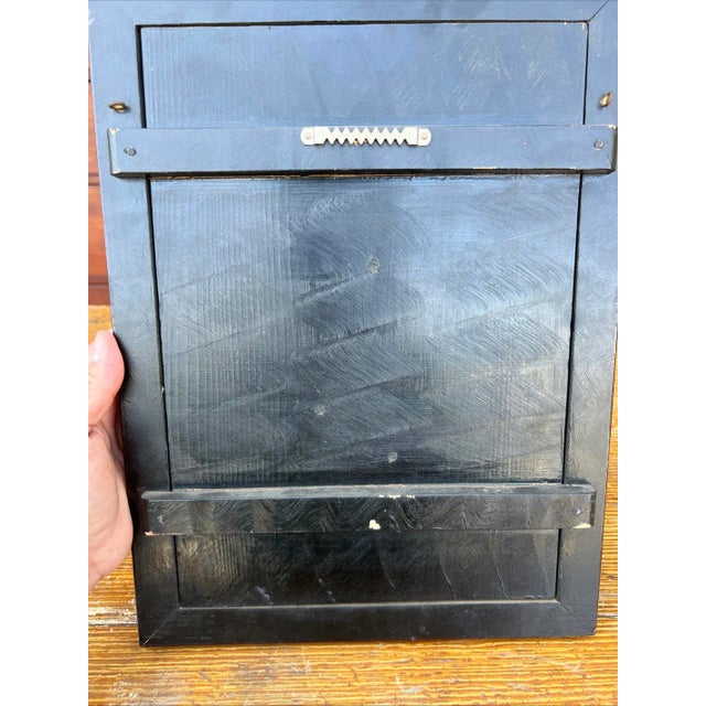 Vintage Chinese Carved Shell and Lacquer Peacock WallHang Artwork, Circa 1950’s For Sale - Image 11 of 15