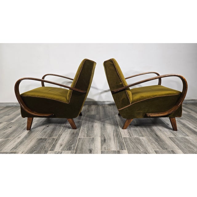 Vintage Armchairs from Jindrich Halabala, 1940s, Set of 2 For Sale - Image 10 of 12