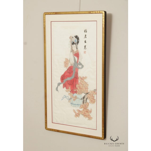 Chinese Framed Print, 'Wang Zhaojun' Chinese Beauty Framed Print For Sale In Philadelphia - Image 6 of 13