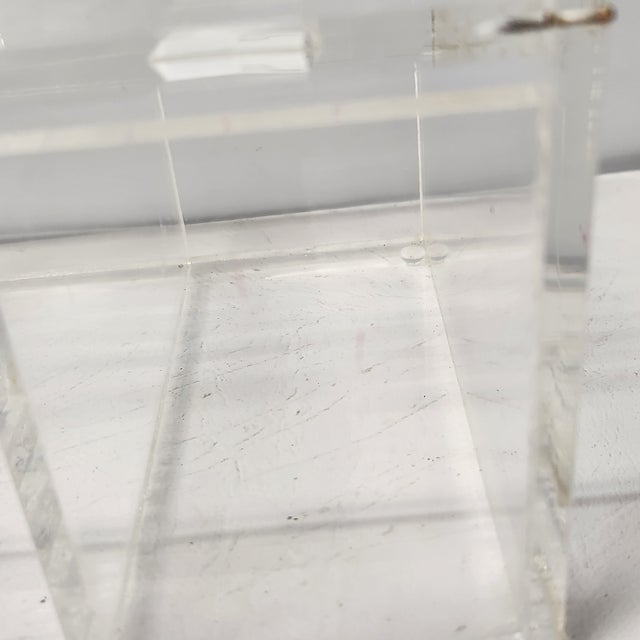 Transparent Vintage Mid-Century Acrylic Candy, Nuts & Mints Box With Hinged Lid For Sale - Image 8 of 8