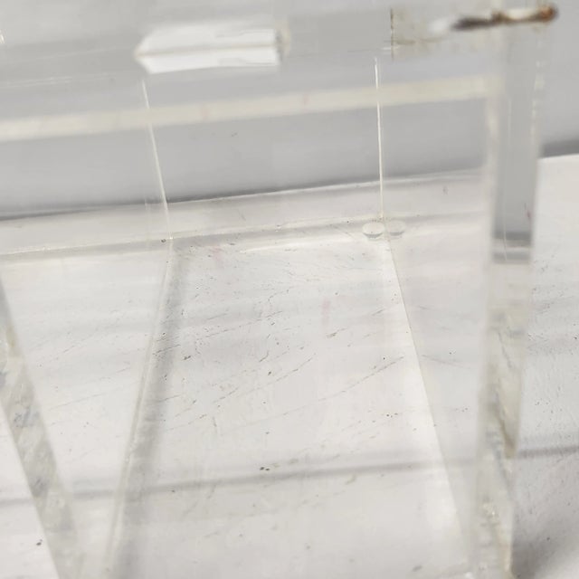 Transparent Vintage Mid-Century Lucite Candy Nuts Mints Bar Box With Hinged Lid For Sale - Image 8 of 8