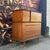 Mid-Century Modern United Mid Century Walnut and Brass Highboy Dresser For Sale - Image 3 of 12