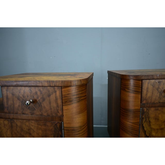 Art Deco Bedside Tables, Former Czechoslovakia, 1930s, Set of 2 For Sale - Image 6 of 18