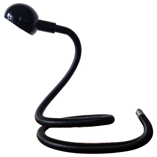 Large Black Adjustable Table Lamp Hebi by Isao Hosoe for Valenti Luce, 1970s For Sale - Image 17 of 17