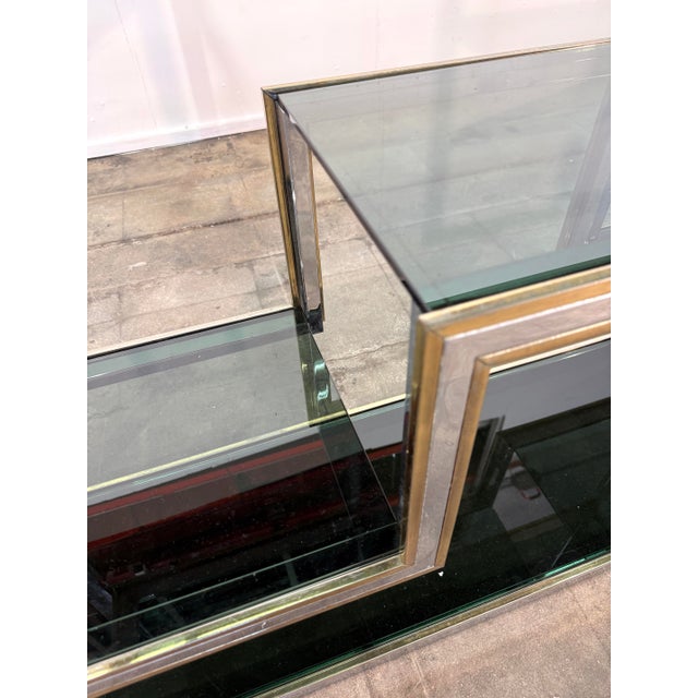 Chrome Romeo Rega Chrome and Brass Étagère / Library, Italy, 1970s For Sale - Image 8 of 10