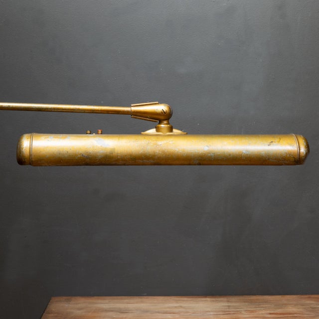 Metal Art Deco Flexo Industrial Floating Arm Task Lamp c.1943 For Sale - Image 7 of 9