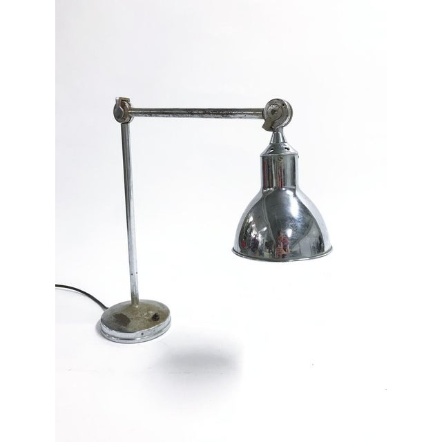 Industrial Chrome Plated Table Lamp from AGI, 1930s For Sale - Image 11 of 12