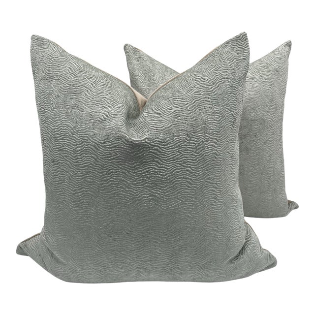 Cowtan & Tout Idaho Ocean Pillows- A Pair For Sale
