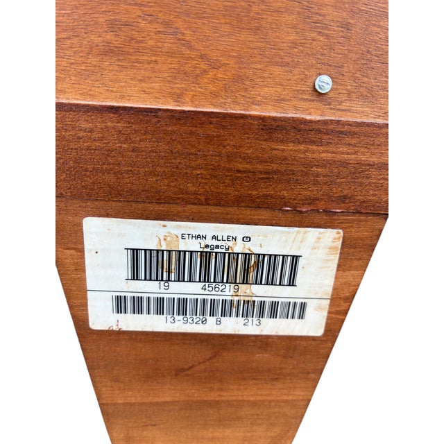 Brown 1990s Ethan Allen Legacy Maple Double Arched Library Bookcase Cabinet Hutch Display For Sale - Image 8 of 14