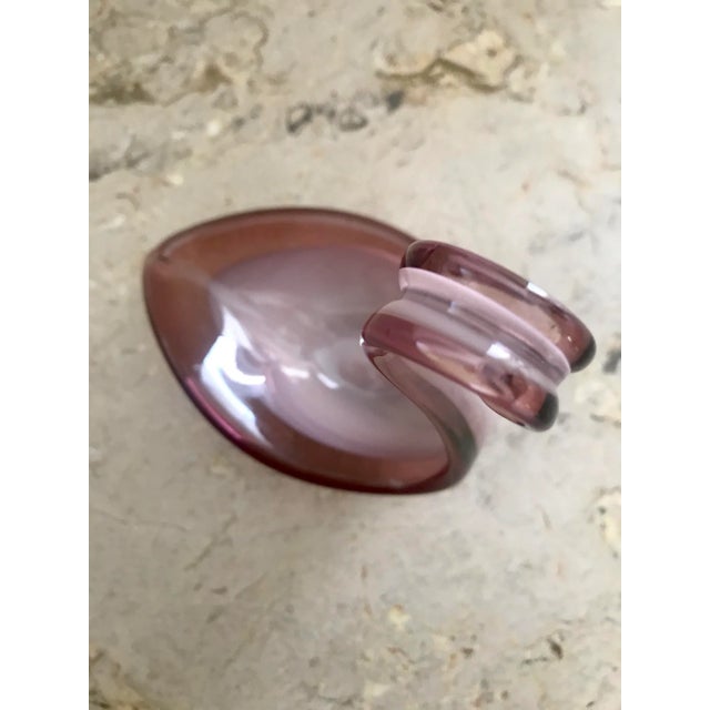 Italian Murano Purple and Violet Swan Art Glass Sculpture, 1960s For Sale - Image 7 of 9