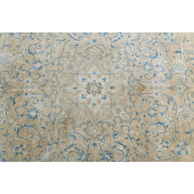 Coffee 1960s Vintage Persian Handmade Wool Cotton Brown Area Rug For Sale - Image 8 of 11