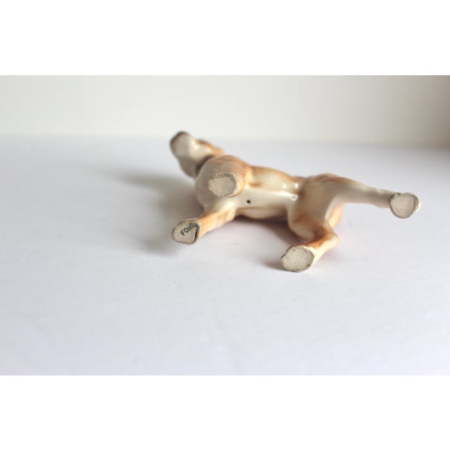 Vintage Ceramic Boxer Dog Figurine Porcelain Canine For Sale - Image 4 of 6