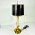 Mid-Century French Regency Neoclassical Bouilette Table Lamp & Reptile Embossed Black Shade For Sale - Image 12 of 15