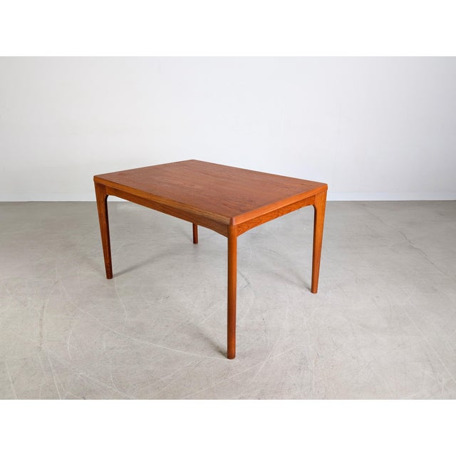 Brown Vintage Extendable Dining Table in Teak by Henning Kjærnulf For Sale - Image 8 of 11