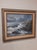 Mid-Century Modern 1970s Doug Oliver Painting "Seascape" on Canvas 16"x20" Wood Framed Early Work For Sale - Image 3 of 14