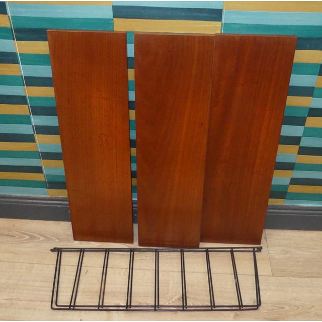 Mid-Century Modern String Shelf in Walnut, 1960s For Sale - Image 10 of 11