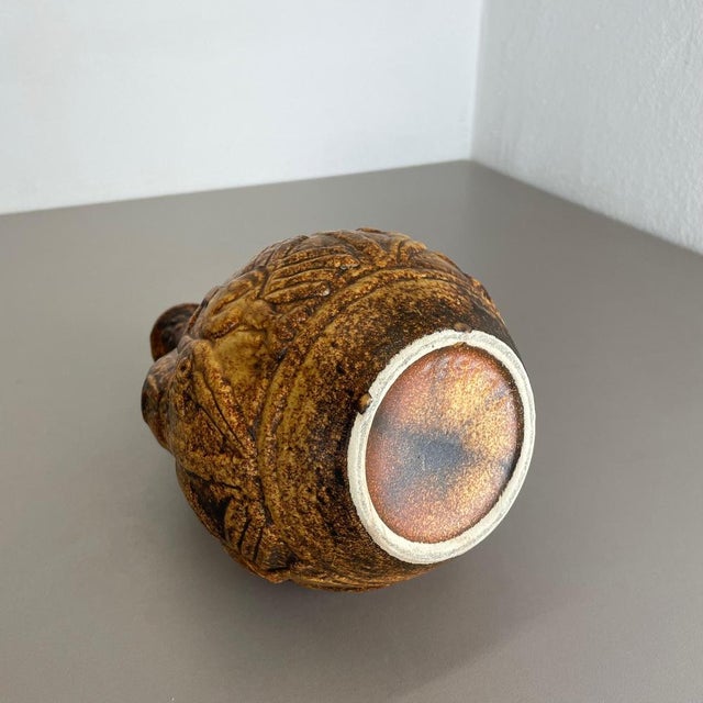 Large Colorful Fat Lava Pottery Maya Tiki Vase from Jasba Ceramics, Germany, 1970s For Sale - Image 18 of 18