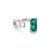 Natural Emerald Sapphire Ring Size 6.5 14k W Gold 4.95 TCW Certified For Sale - Image 4 of 13