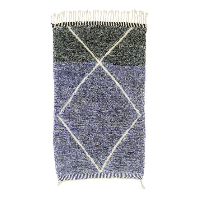 Hand-Knotted Wool Rug by Azele Studio For Sale
