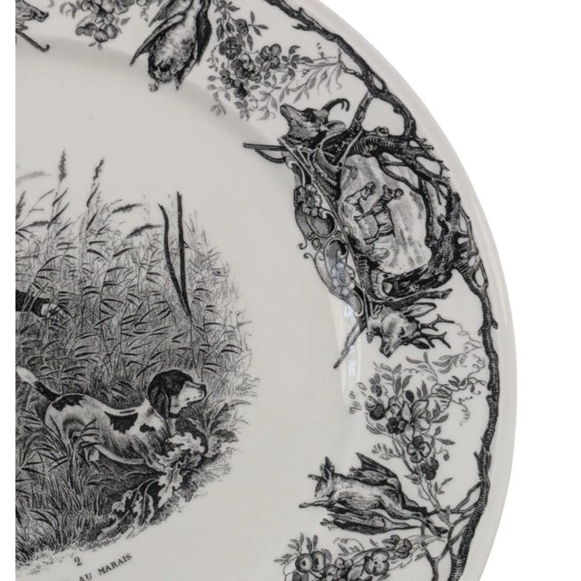 Mid 20th Century Villeroy & Boch La Chasse Au Marais Dinner Plate Discontinued Toile Hunting For Sale In Montgomery - Image 6 of 10
